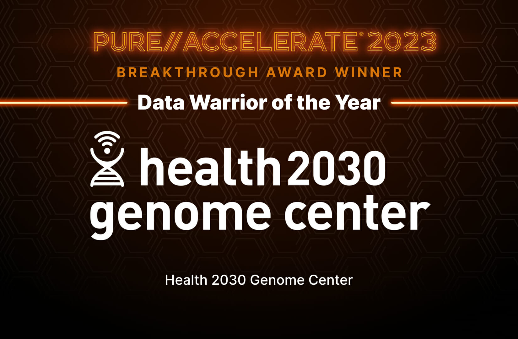 Breakthrough Awards: Health 2030 Genome Center, Our Data Warrior of the Year