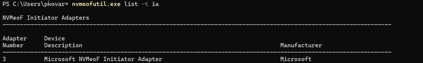 NVMe Over Fabrics v1 - NVMoeF Initiator Adapters