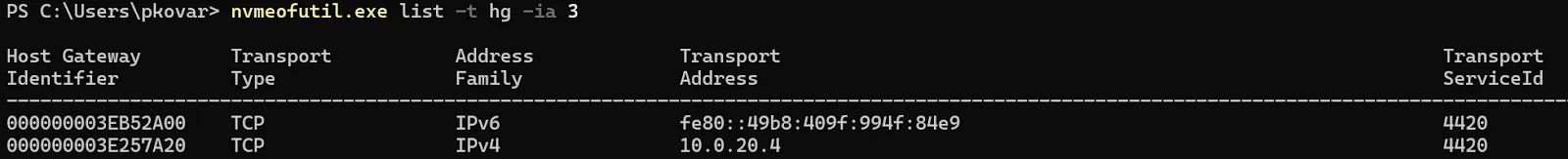 NVMe Over Fabrics v2 - Host Gateway